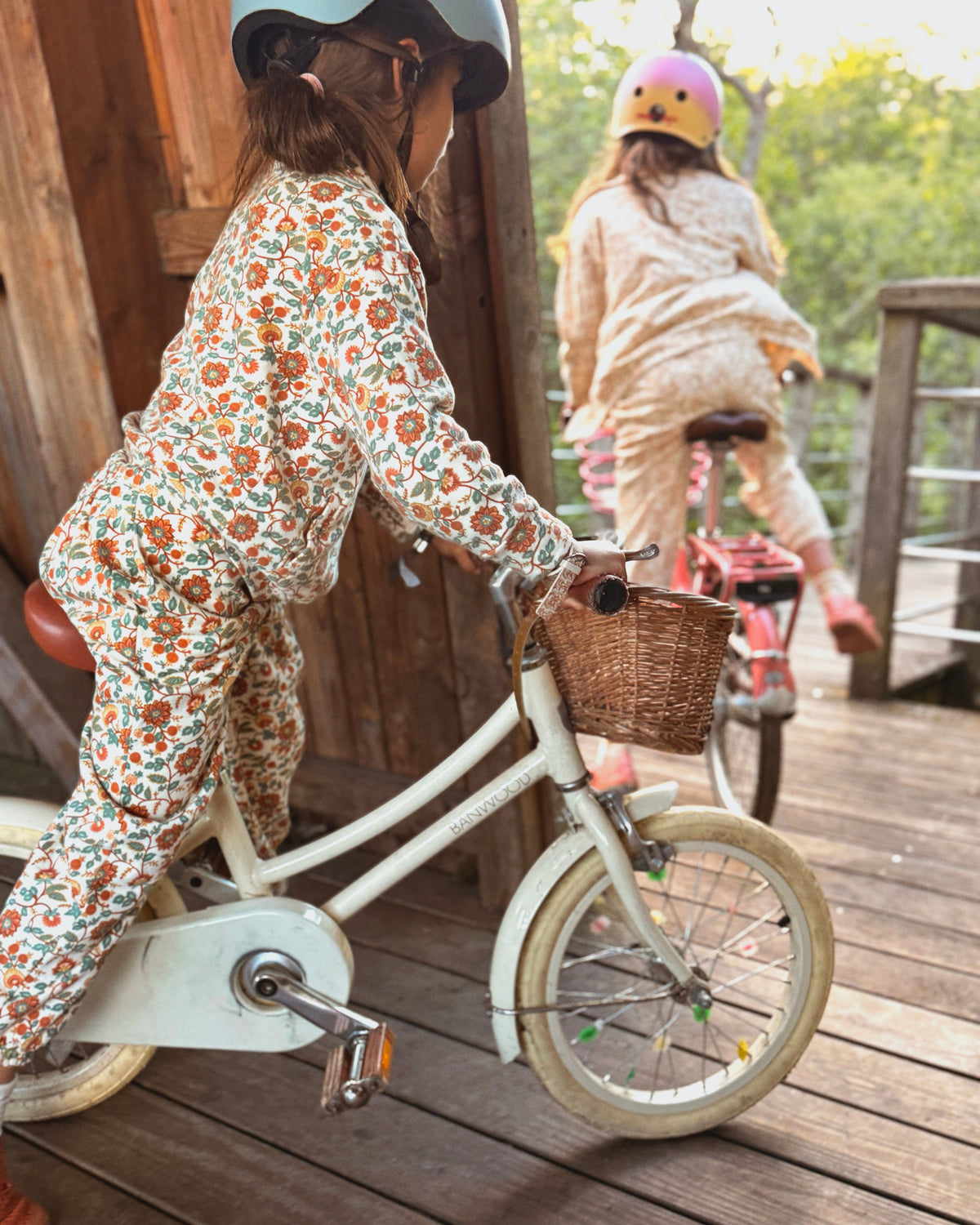 Children in GRECH & CO. pieces on an ordinary day