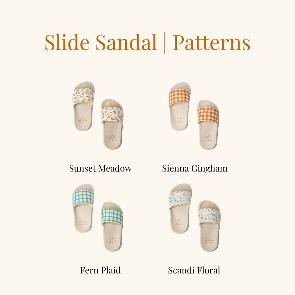 Slide Sandal | Patterns - Sunset Meadow