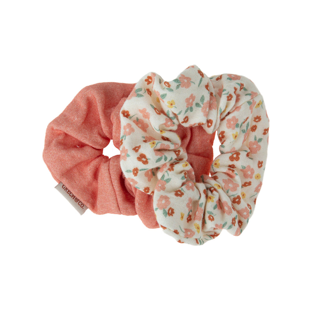 Hair Scrunchies | set of 2 - Sunset Meadow
