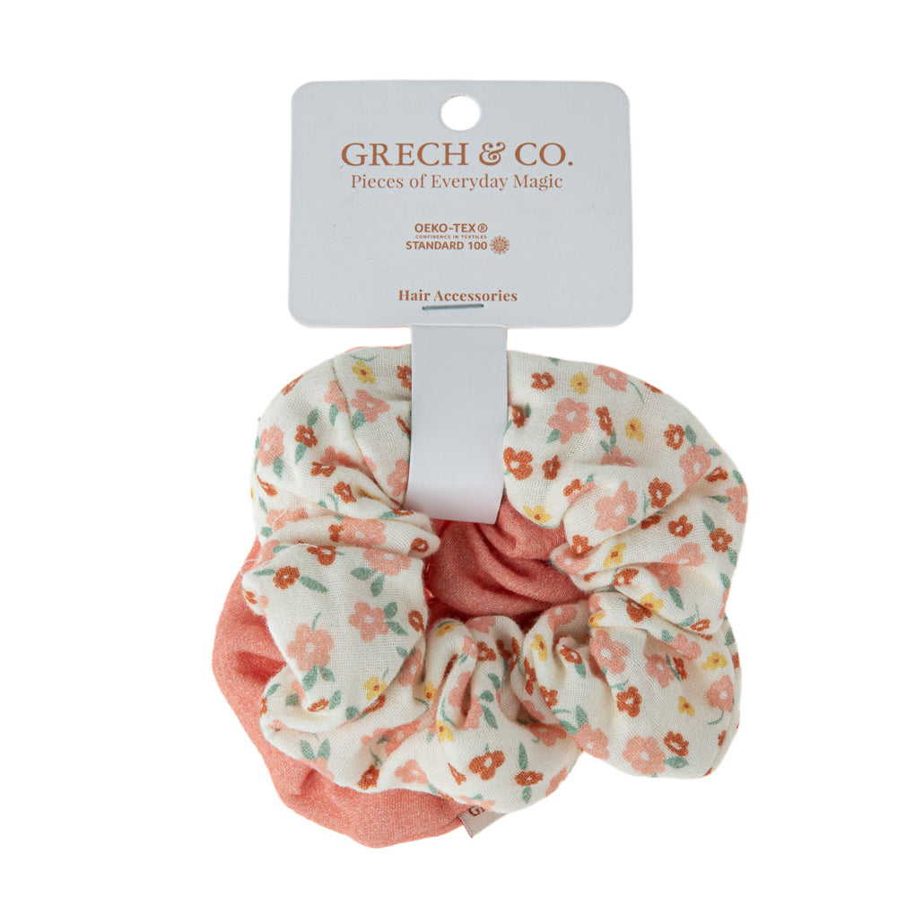 Hair Scrunchies | set of 2 - Sunset Meadow