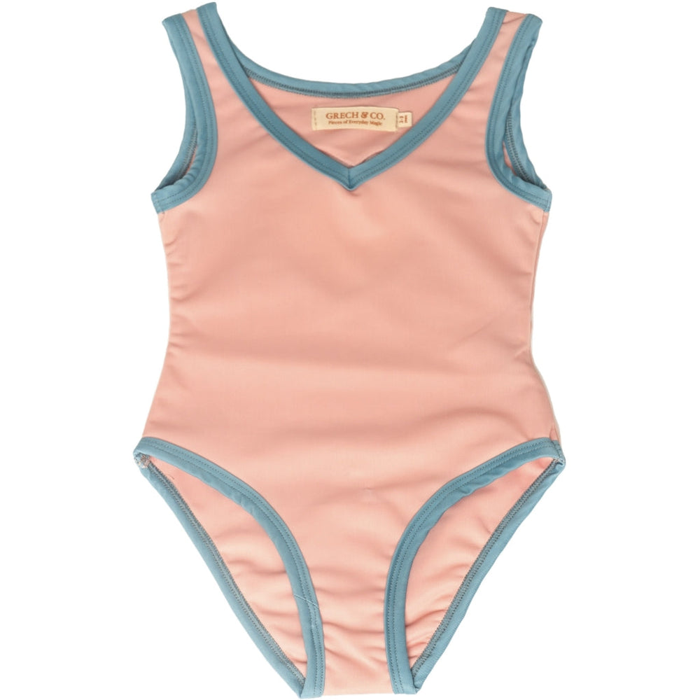 GRECH & CO. Open Heart One Piece | UPF 50+ Swimsuit Recycled Clothing Blush Bloom