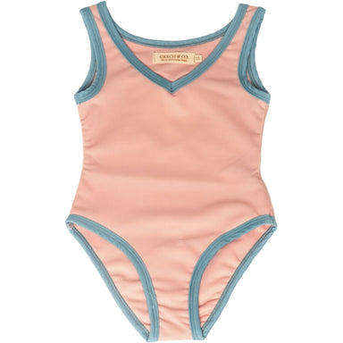 GRECH & CO. Open Heart One Piece | UPF 50+ Swimsuit Recycled Clothing Blush Bloom