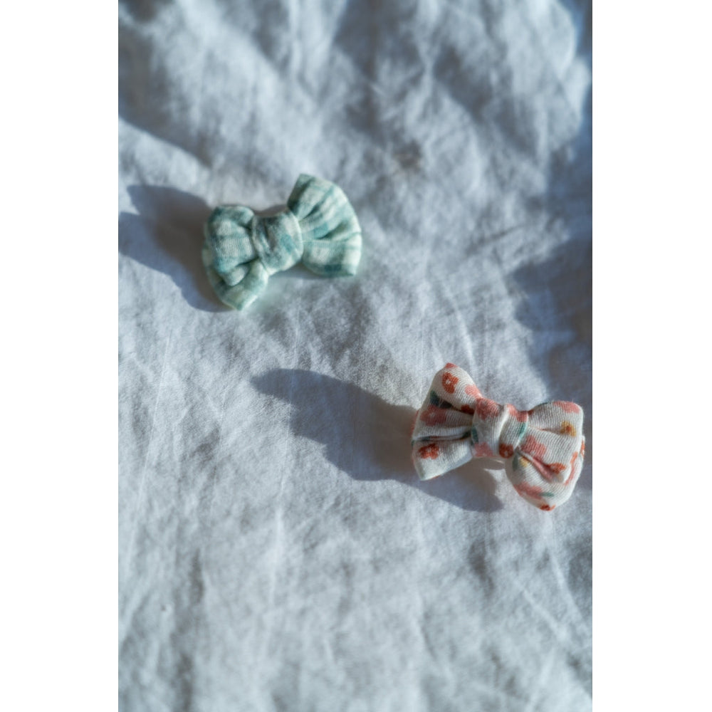 GRECH & CO. Pigtail Bow Hair Clips | set of 2 Hair accessories Sunset Meadow