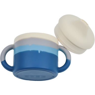 GRECH & CO. Silicone Sippy Cup | Color Splash Collection Tableware Desert Teal Ombre
