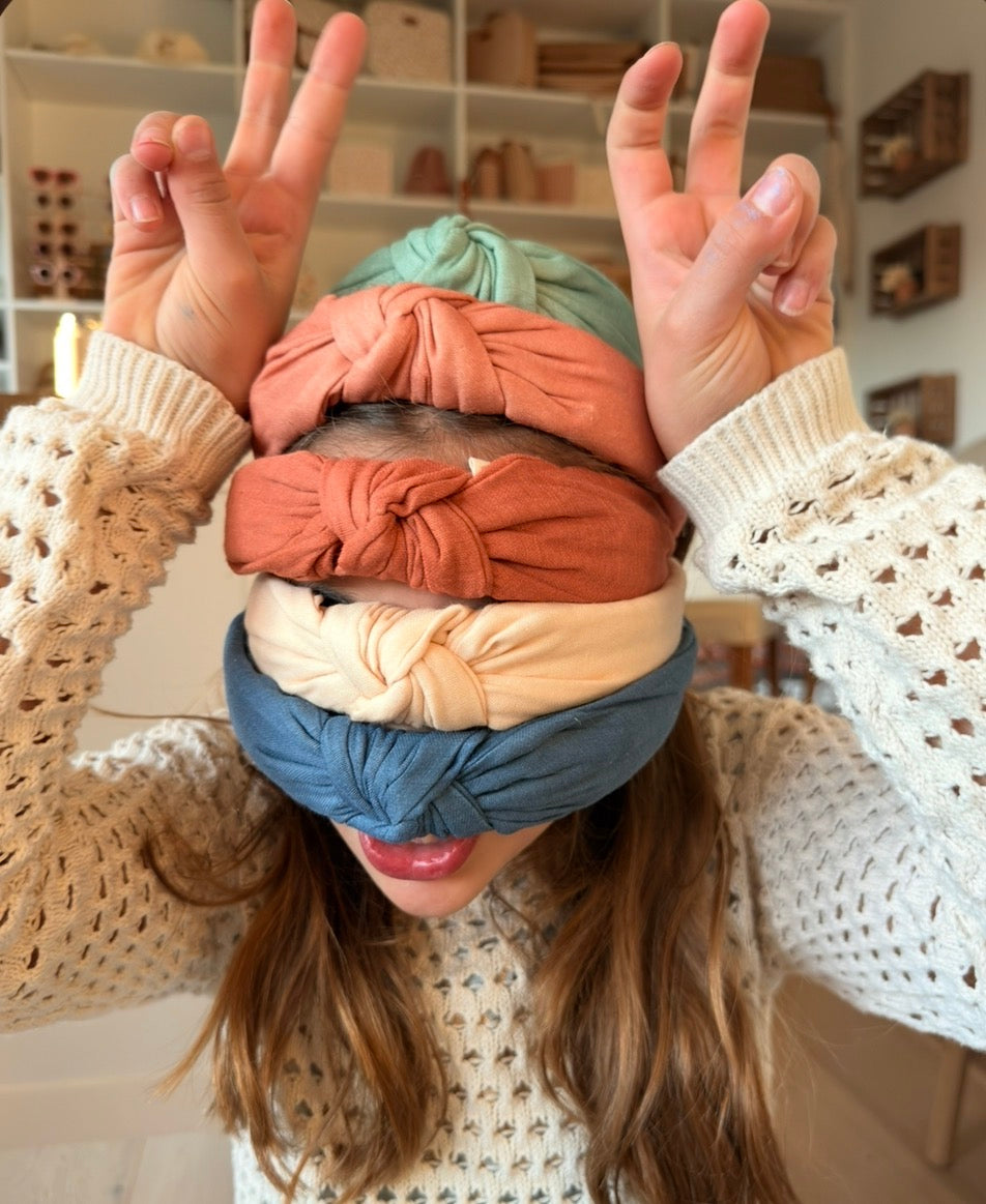 Classic Knot Headband | Organic Cotton | Clay | Pre-Order SS27