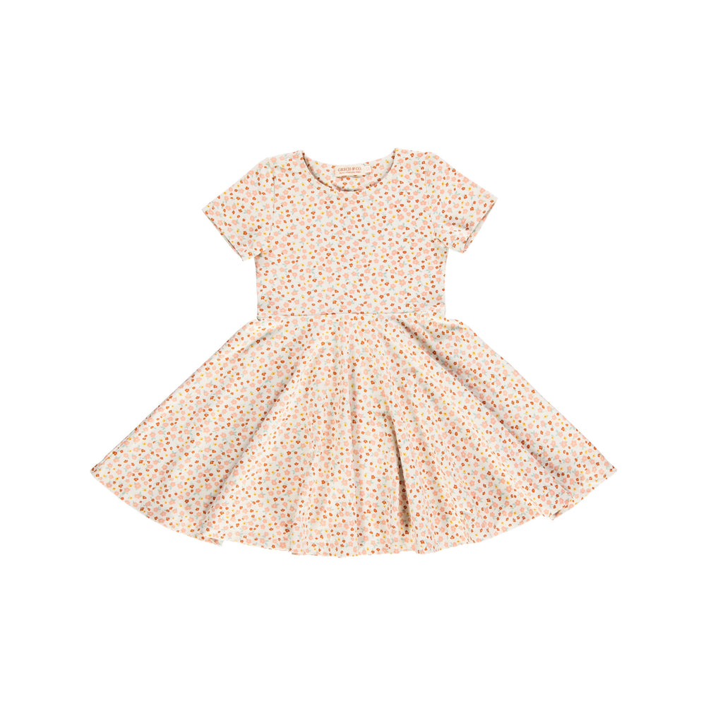 Sweetheart Twirl Dress | Organic Cotton Jersey - Sunset Meadow | Pre-Order SS27