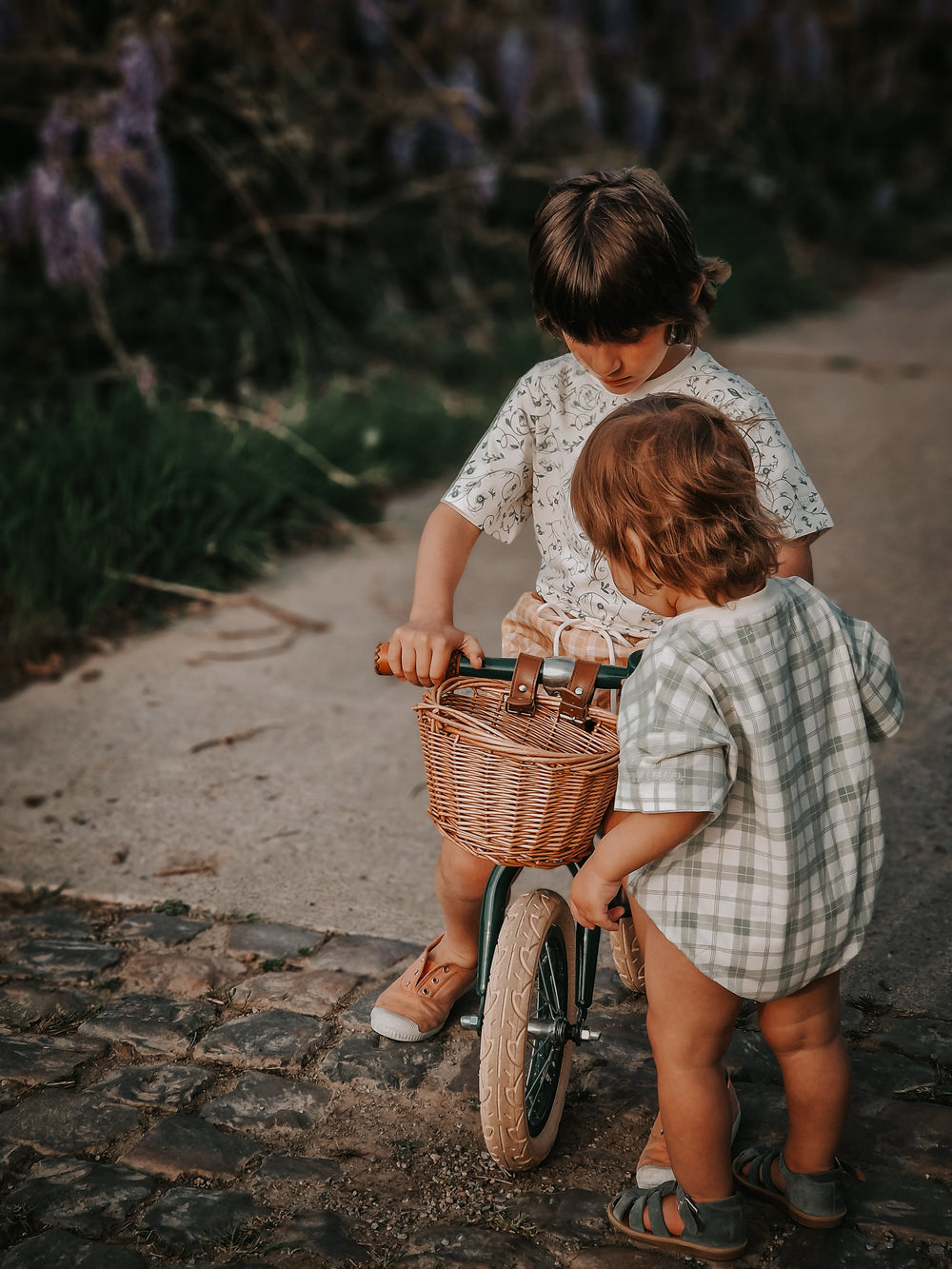 Bubble Romper | Organic Cotton Jersey - Fern Plaid | Pre-Order SS27