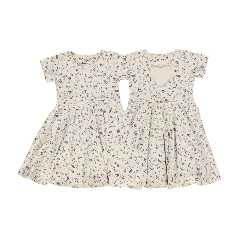 Sweetheart Twirl Dress | Organic Cotton Jersey - Scandi Floral | Pre-Order SS27
