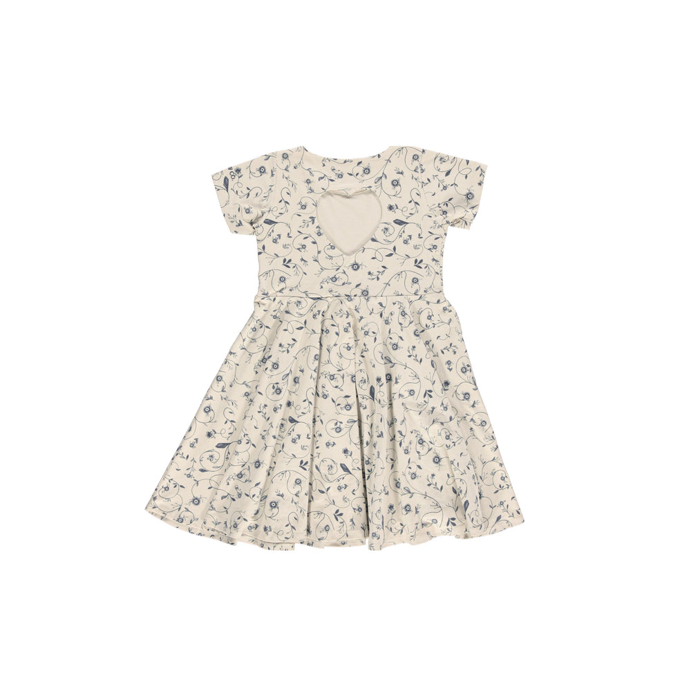 Sweetheart Twirl Dress | Organic Cotton Jersey - Scandi Floral | Pre-Order SS27