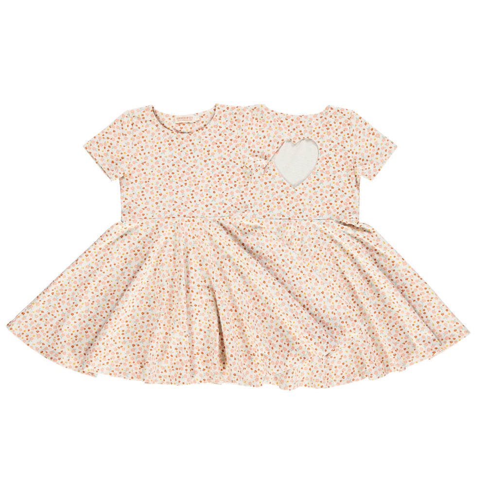 Sweetheart Twirl Dress | Organic Cotton Jersey - Sunset Meadow | Pre-Order SS27