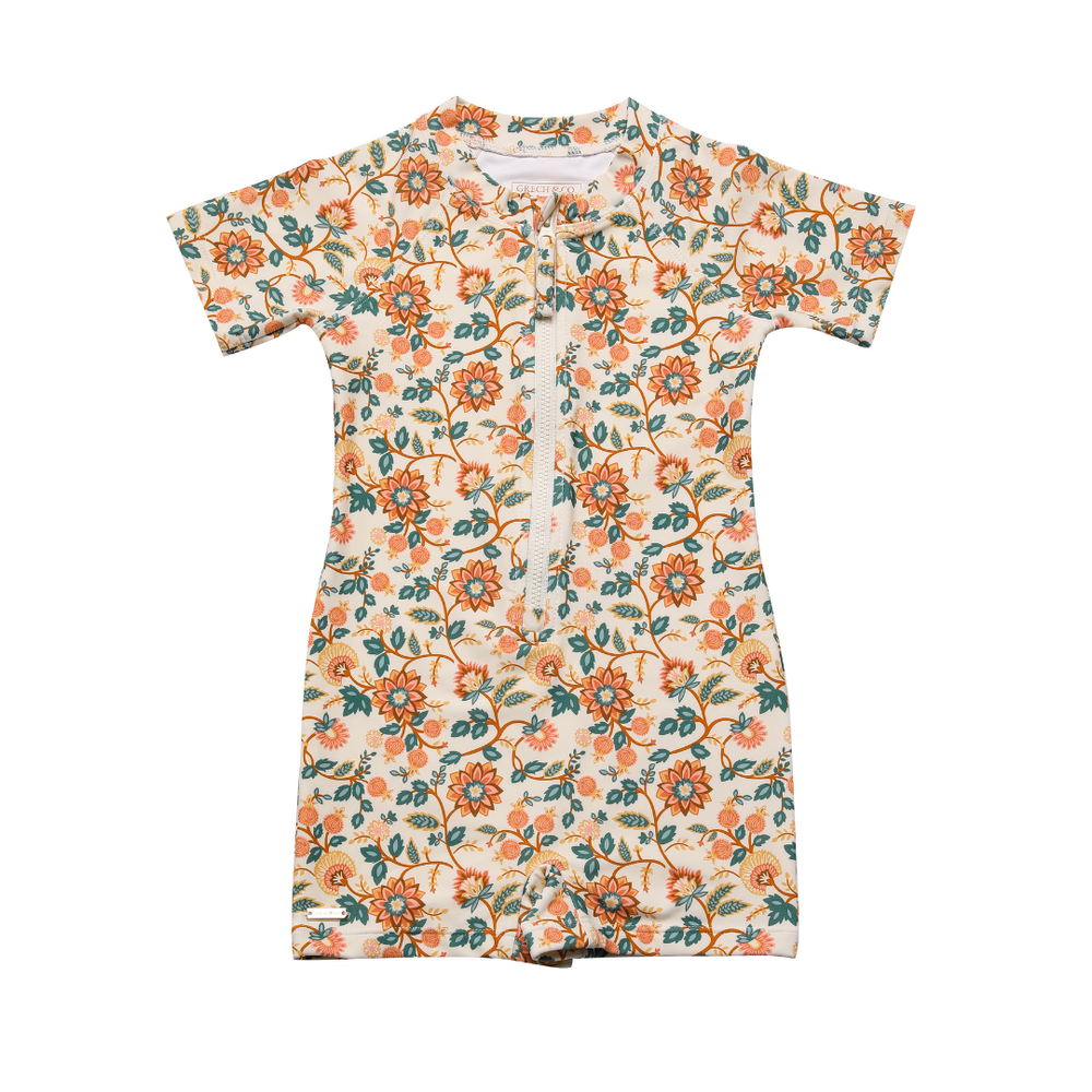 Short Sleeve Rashguard Swimsuit | UPF + Recycled - In Bloom