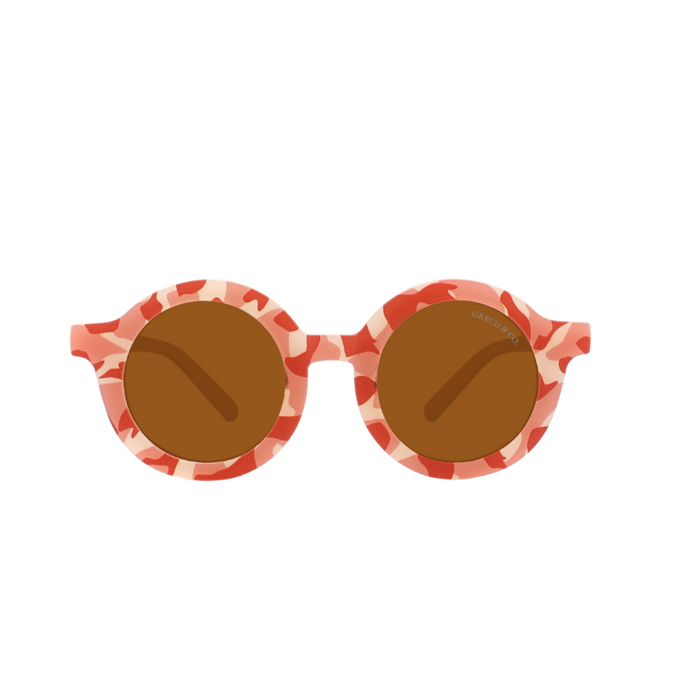 Original Round Sustainable Sunglasses | Bio-Based  Bendable Polarized | Sunset Tortoise