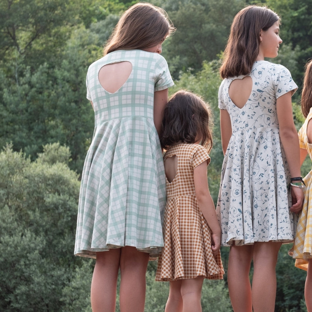 Sweetheart Twirl Dress | Organic Cotton Jersey - Scandi Floral | Pre-Order SS27