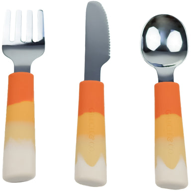 GRECH & CO. 3 Piece Cutlery Set | Color Splash Collection Tableware Sienna Ombre