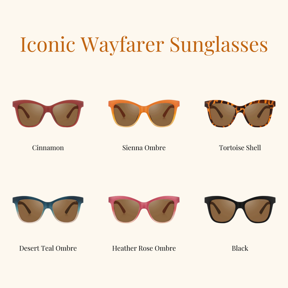 Iconic Wayfarer | Polarized Sunglasses | Black