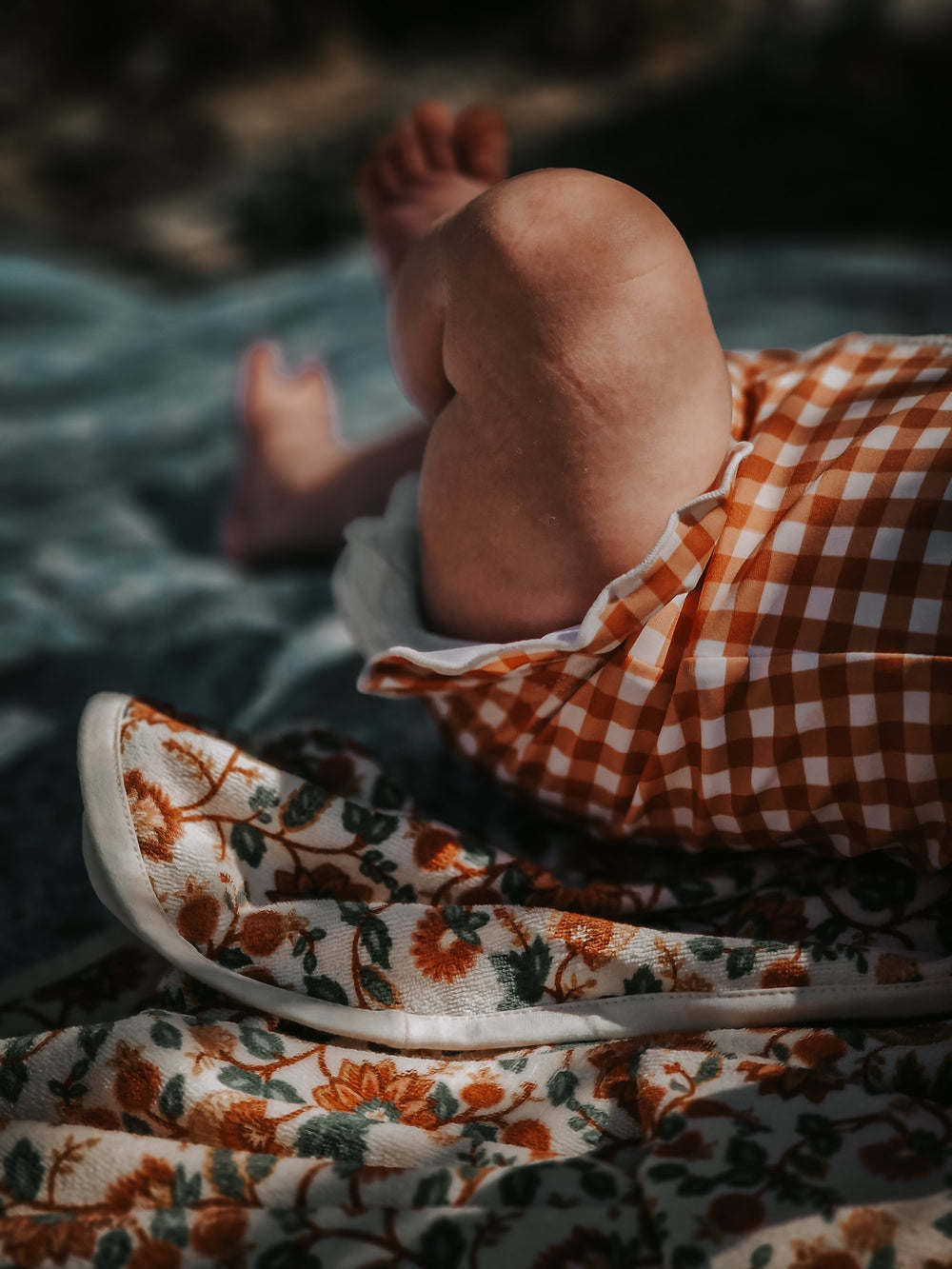 Long Sleeve Rashguard Ruffle Swimsuit | UPF + Recycled - Sienna Gingham | Pre-Order SS27
