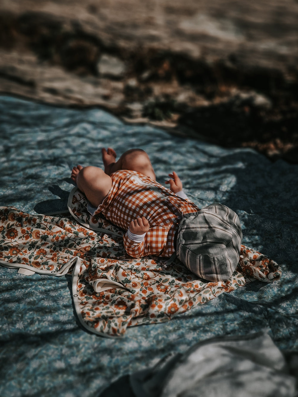 Long Sleeve Rashguard Ruffle Swimsuit | UPF + Recycled - Sienna Gingham | Pre-Order SS27