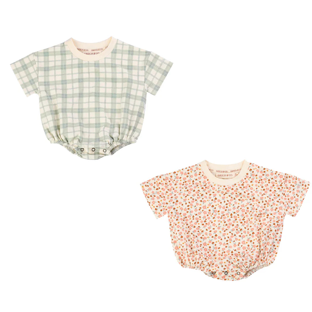 Bubble Romper | Organic Cotton Jersey - Sunset Meadow | Pre-Order SS27