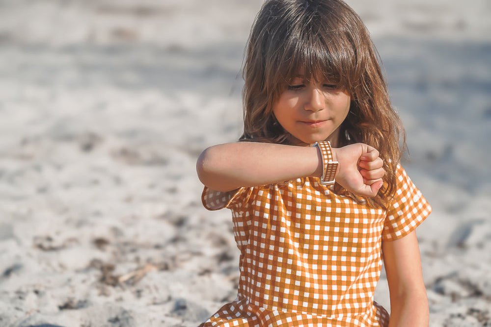 Sweetheart Twirl Dress | Organic Cotton Jersey - Sienna Gingham | GCO2260 | Pre-Order SS27