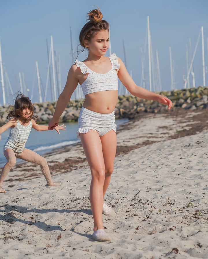 Ruffle 2 Piece Bikini | UPF + Recycled - Scandi Floral | Pre-Order SS27