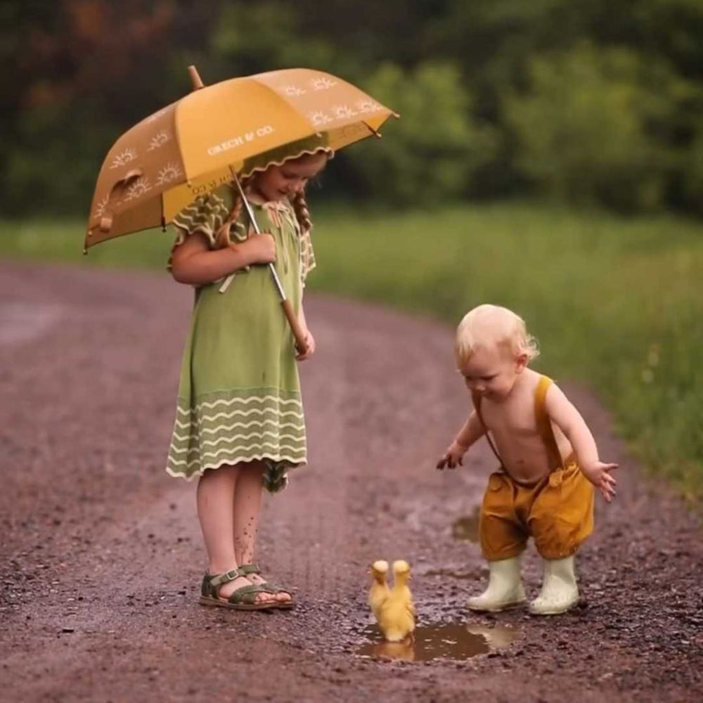Kids Rain Umbrella - Wheat