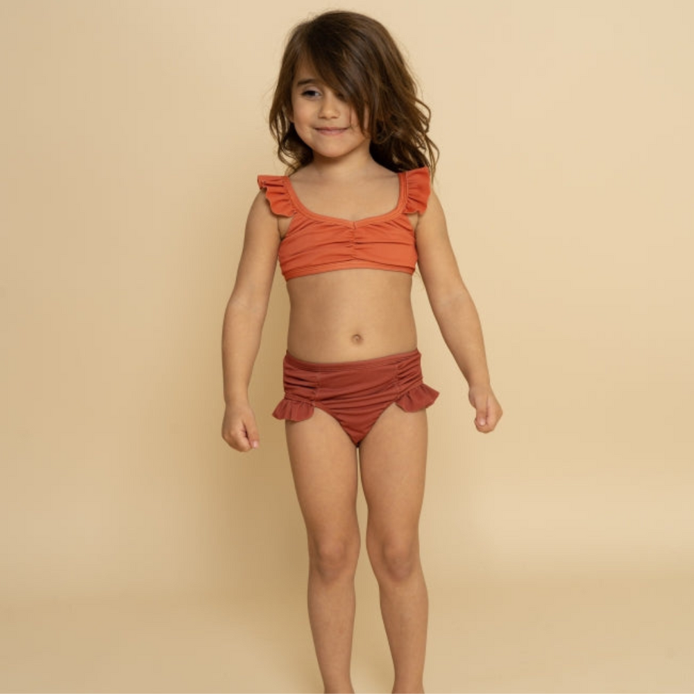 High Waist Bikini | UPF 50+ Swimsuit Recycled - Melon, Sienna