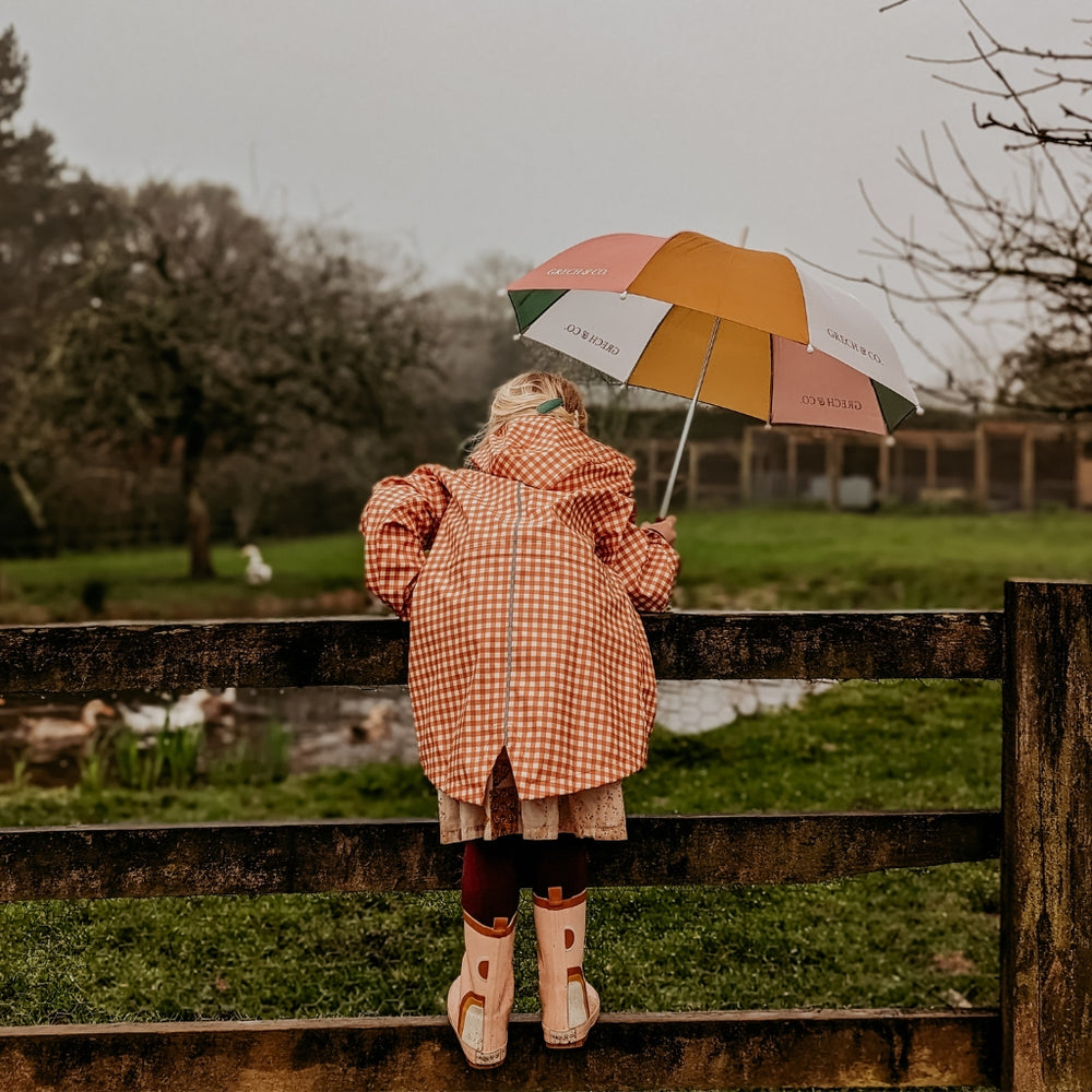 Fishtail Raincoat - Sienna Gingham