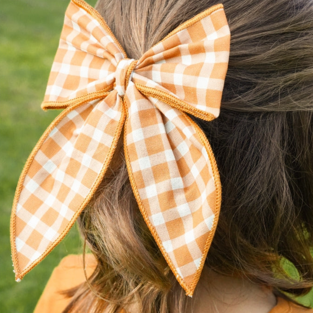 Fable Bow - Sienna Gingham