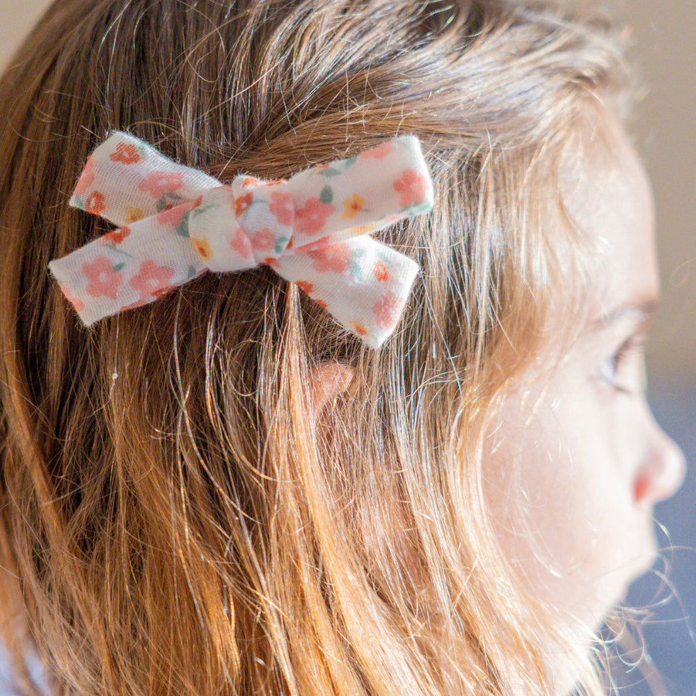 Single Bow Hair Clip | Organic | Sunset Meadow | Pre-Order SS27