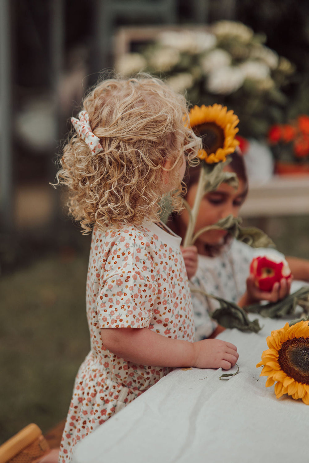 Single Bow Hair Clip | Organic | Sunset Meadow | Pre-Order SS27
