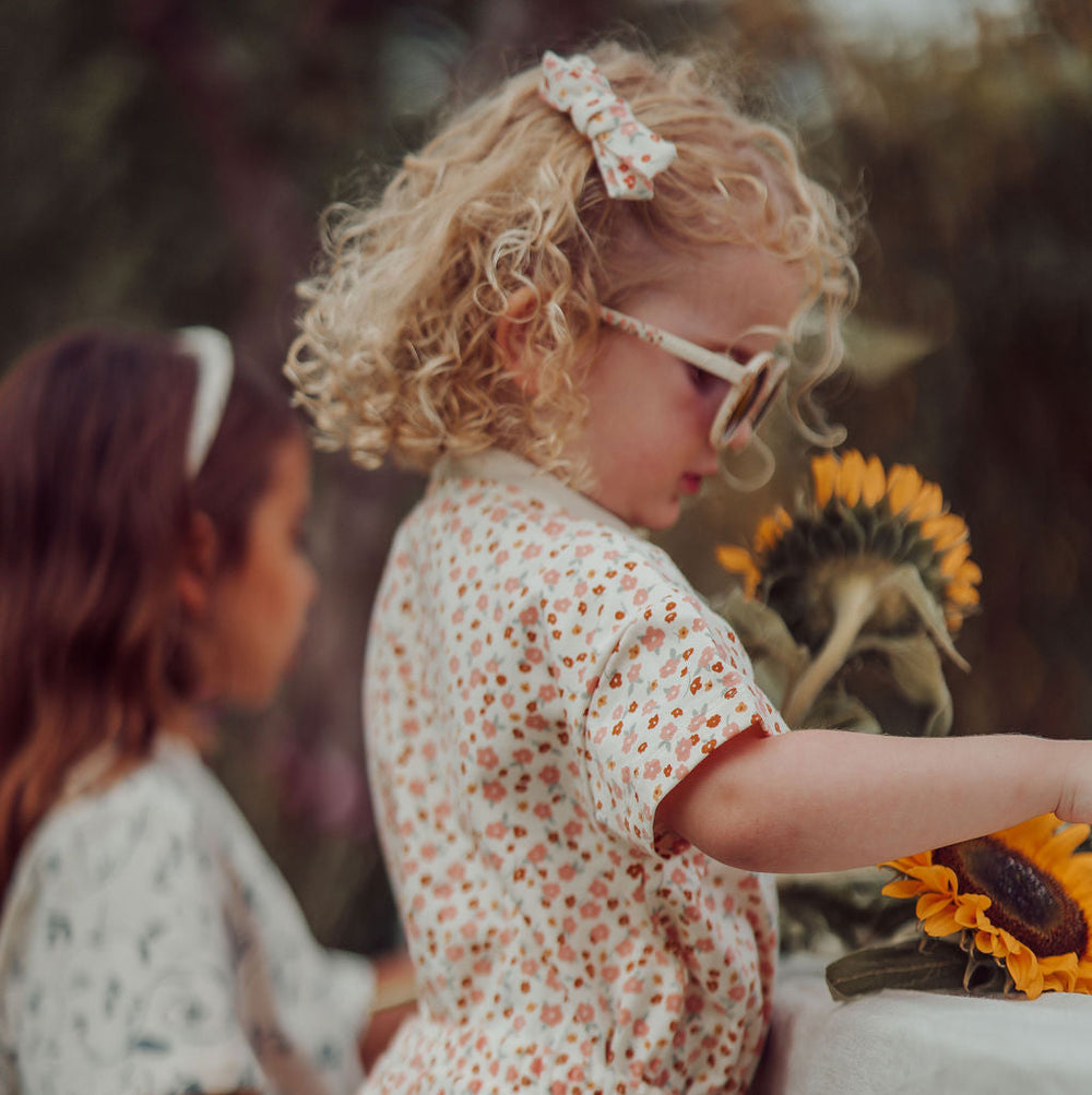 Single Bow Hair Clip | Organic | Sunset Meadow | Pre-Order SS27