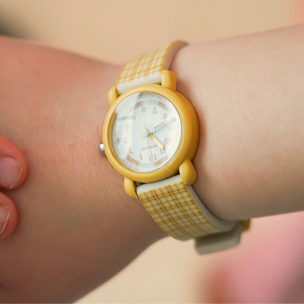 Classic Watches | Silicone + Stainless Steel | Buckwheat Plaid | Pre-Order SS27