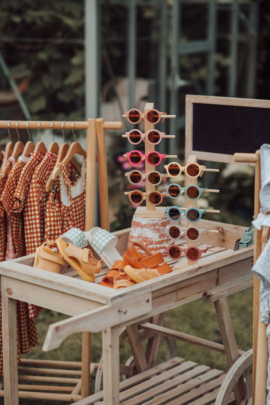 Original Round Sustainable Sunglasses | Bio-Based  Bendable Polarized | Sunset Meadow