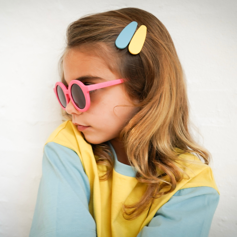 Original Round Sustainable Sunglasses | Bio-Based  Bendable Polarized | Bubble Gum