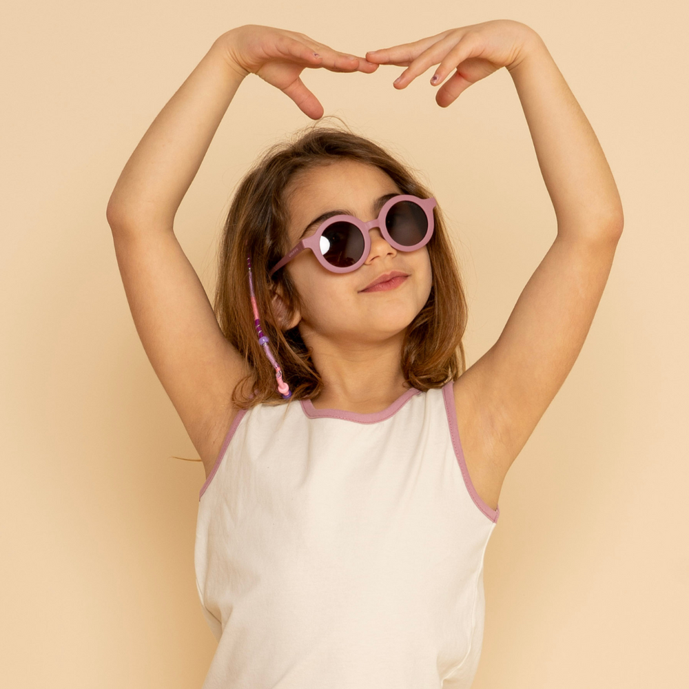 Original Round Sustainable Sunglasses | Bio-Based Bendable Polarized | Heather Rose | Pre-Order SS27