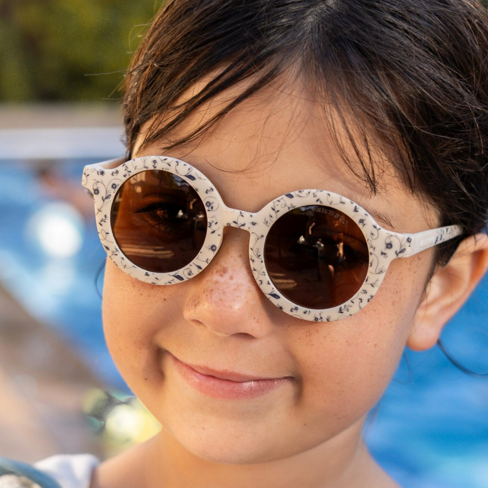 Original Round Sustainable Sunglasses | Bio-Based Bendable Polarized | Scandi Floral | Pre-Order SS27
