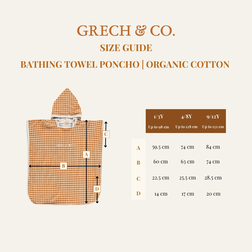Bathing Towel Poncho | Organic Cotton - Sunset Meadow | Pre-Order SS27