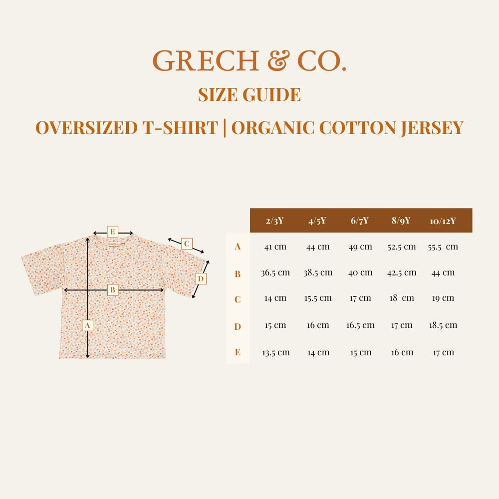 Oversized T-Shirt | Organic Cotton Jersey - Scandi Floral | Pre-Order SS27