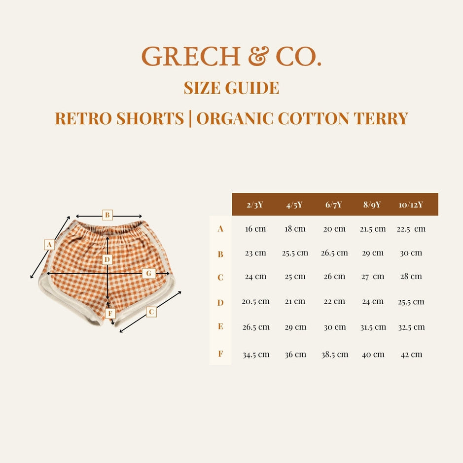 Retro Shorts | Organic Cotton Terry - Sunset Meadow | Pre-Order SS27