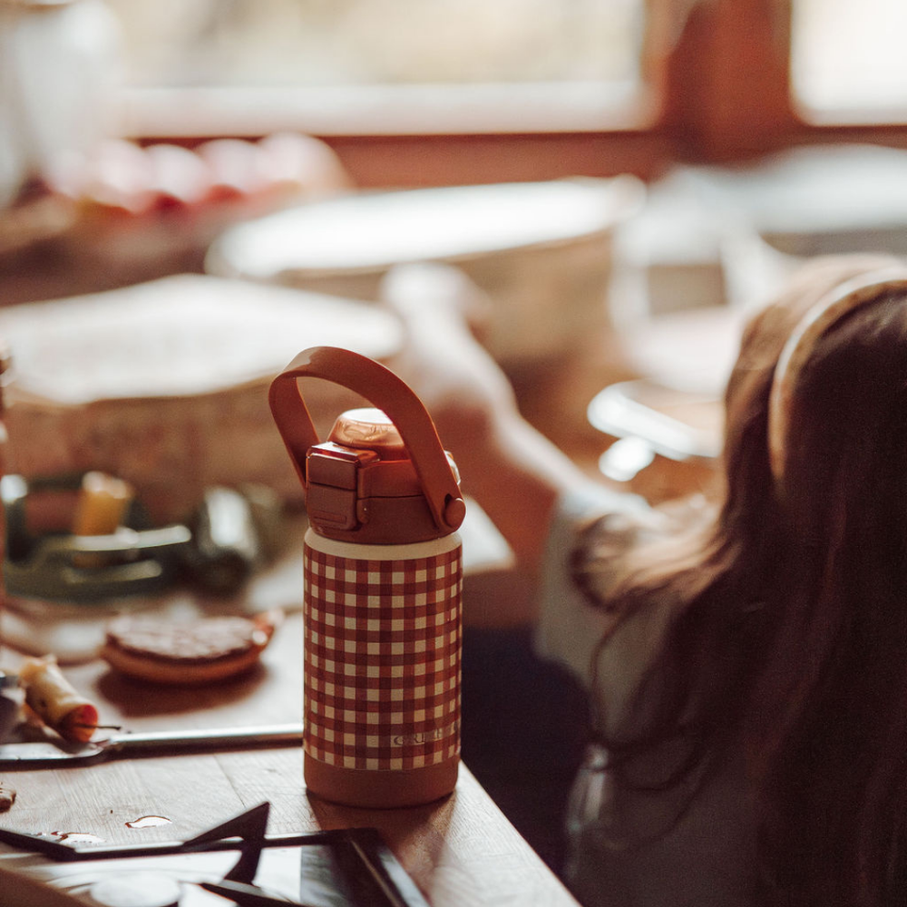 Sip + Chug 2 in 1 Thermo Water Bottle 12 oz. | Sienna Gingham