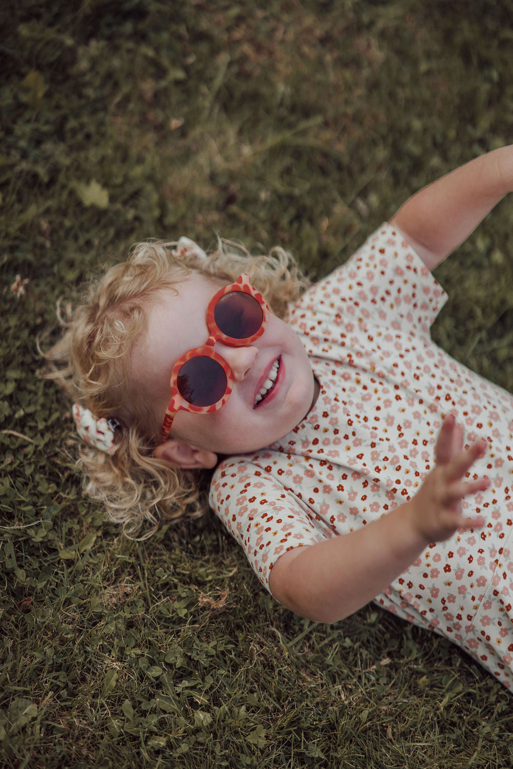 Original Round Sustainable Sunglasses | Bio-Based  Bendable Polarized | Sunset Tortoise