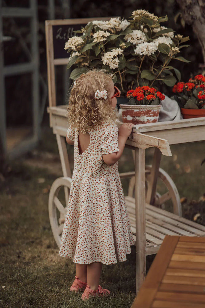 Sweetheart Twirl Dress | Organic Cotton Jersey - Sunset Meadow | Pre-Order SS27
