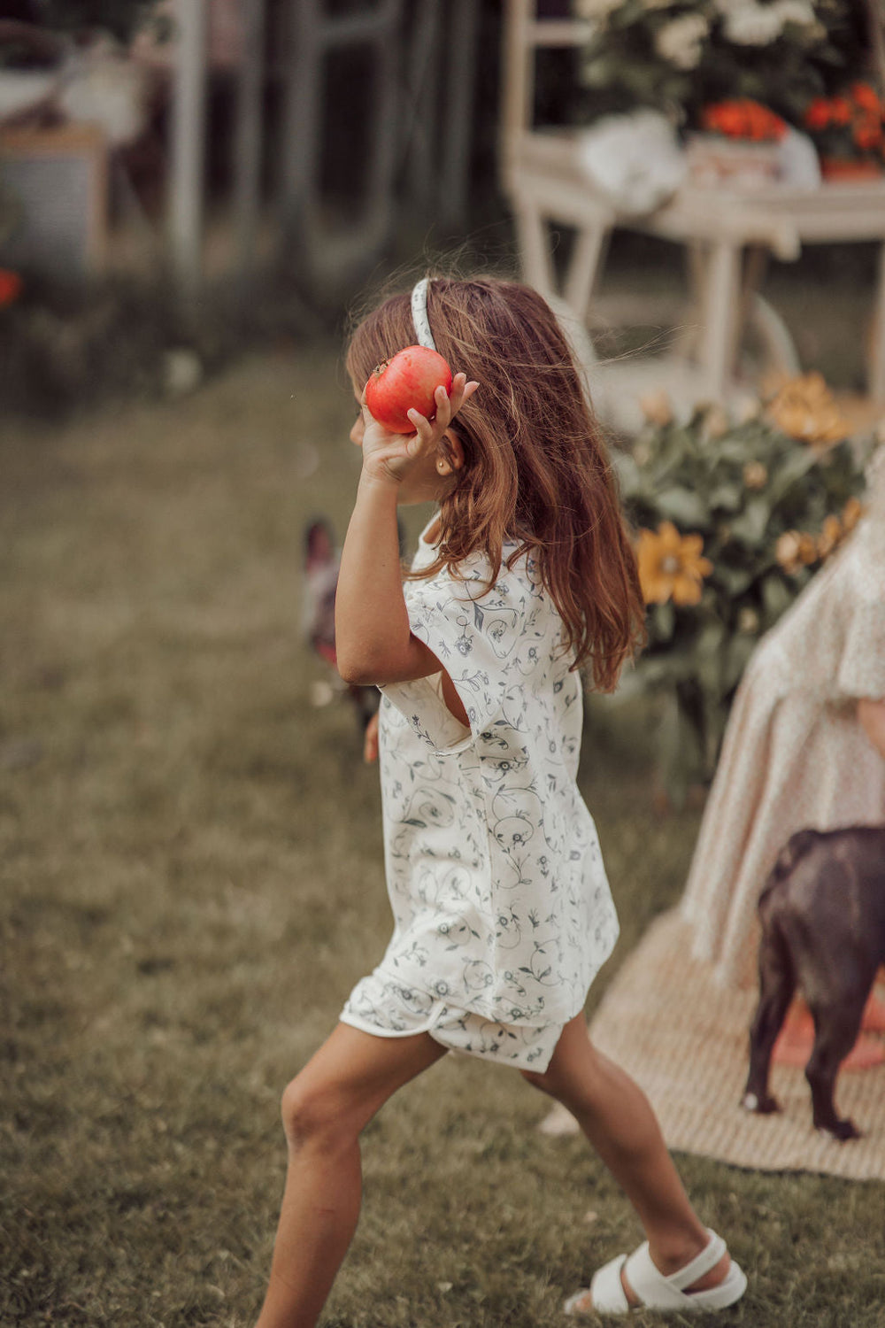 Retro Shorts | Organic Cotton Terry - Scandi Floral | Pre-Order SS27