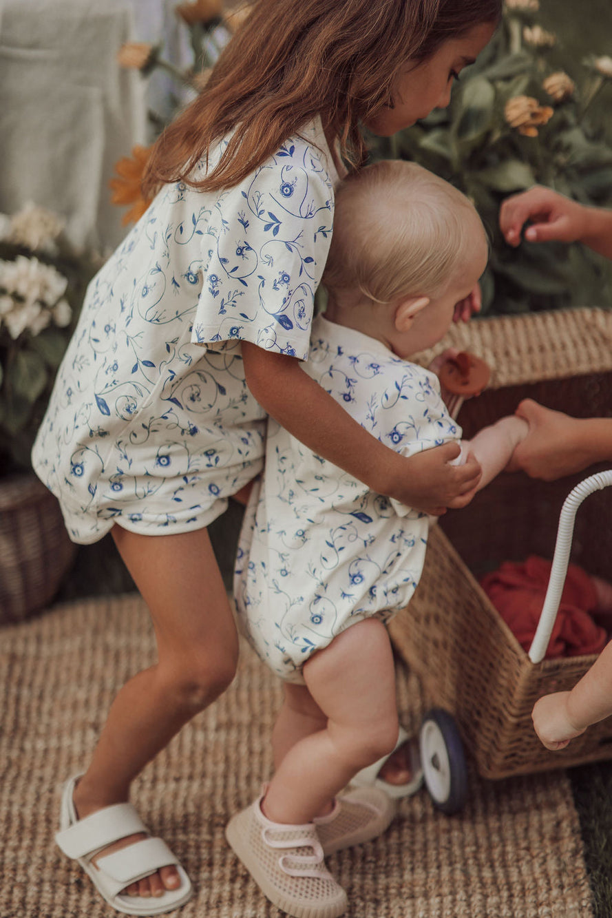 Oversized T-Shirt | Organic Cotton Jersey - Scandi Floral | Pre-Order SS27