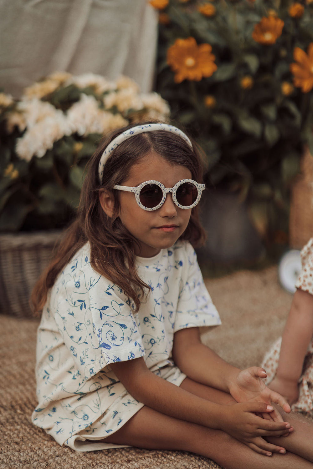 Original Round Sustainable Sunglasses | Bio-Based Bendable Polarized | Scandi Floral | Pre-Order SS27