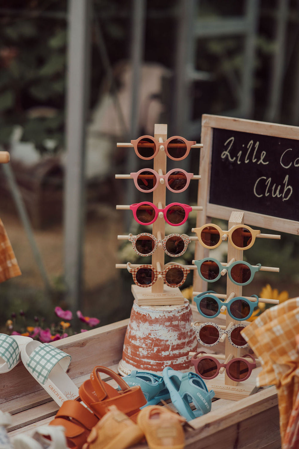 Original Round Sustainable Sunglasses | Bio-Based  Bendable Polarized | Sienna Gingham