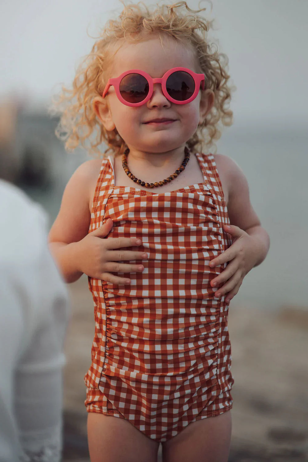 Vintage Girls 1 Piece Swimsuit | UPF + Recycled - Sienna Gingham | Pre-Order SS27