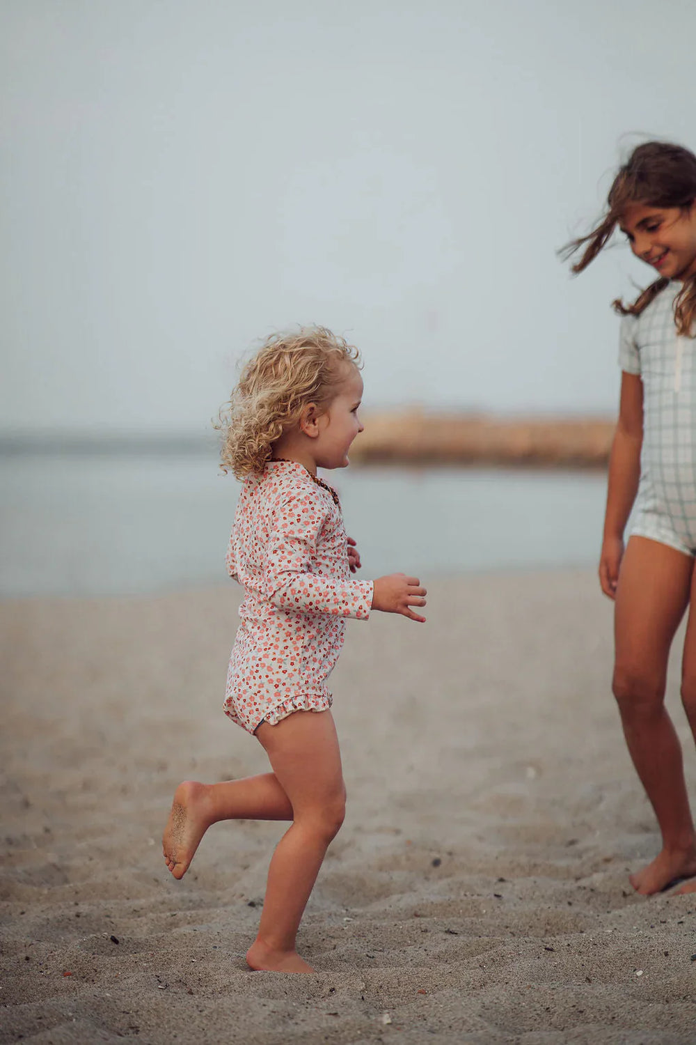 Long Sleeve Rashguard Ruffle Swimsuit | UPF + Recycled - Sunset Meadow | Pre-Order SS27