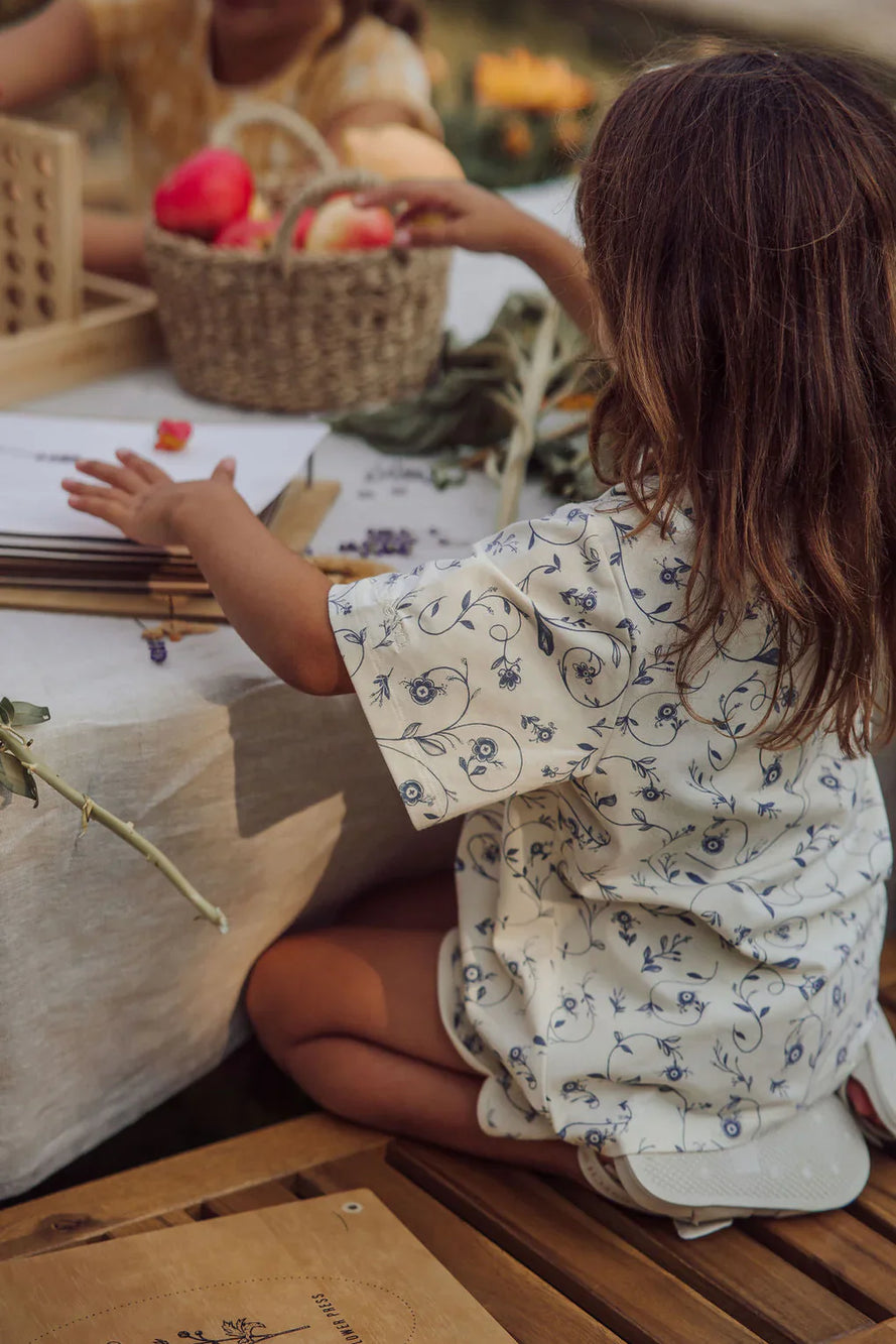 Oversized T-Shirt | Organic Cotton Jersey - Scandi Floral | Pre-Order SS27