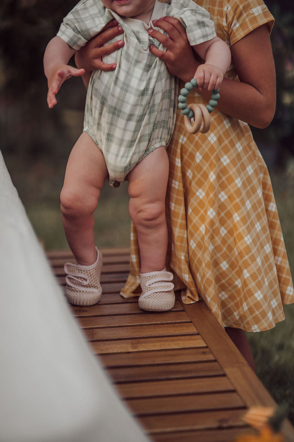 Bubble Romper | Organic Cotton Jersey - Fern Plaid | Pre-Order SS27